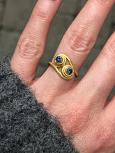 Load image into Gallery viewer, MADONNA RING — SAPPHIRES
