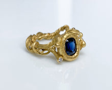 Load image into Gallery viewer, DIANA RING — SAPPHIRE AND DIAMONDS
