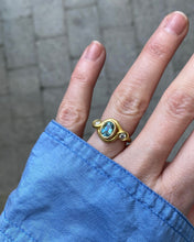 Load image into Gallery viewer, FLOE RING — AQUAMARINE AND DIAMONDS
